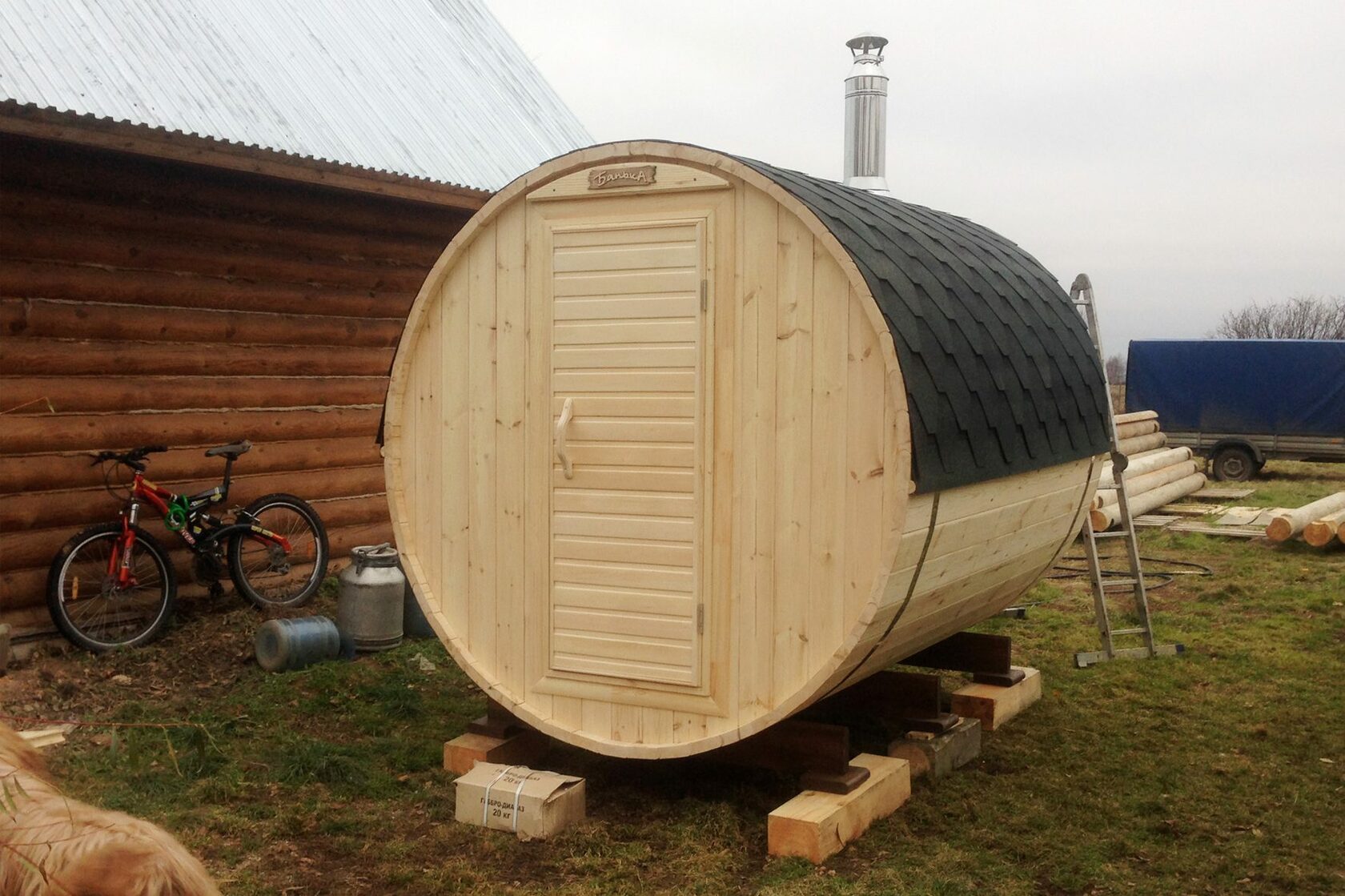 Баня бочка 2 метра